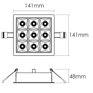 RAY-Q2_3X3 Masszeichnung
