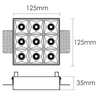 RAY-S_3X3 Masszeichnung